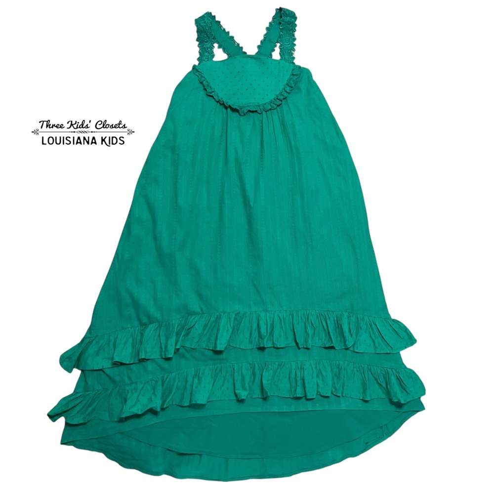 Matilda Jane 12Y Brilliant Daydream Seriously Sweet Green Ruffle Dress